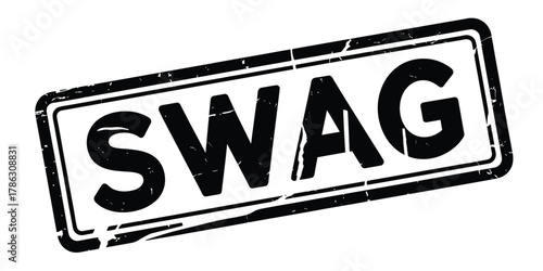 Distressed stamp with the word swag in bold black letters