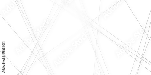 Abstract minimalistic white background with elegant intersecting black lines forming a geometric pattern. random chaotic line and creative geometric many square, triangle shape background.