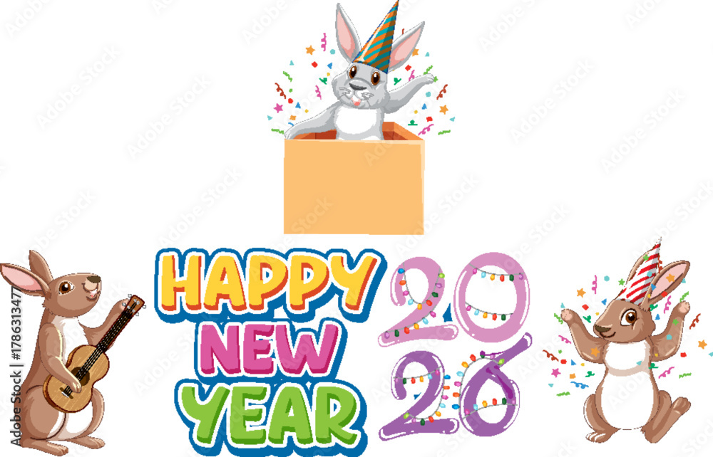 Fototapeta premium Happy New Year 2026