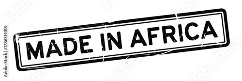 Distressed stamp graphic indicating african origin