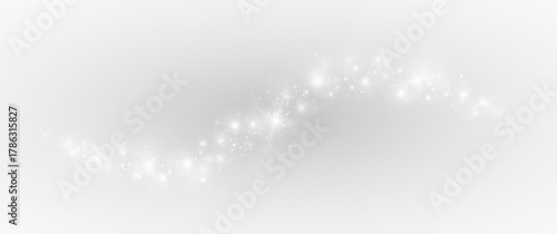 Festive starburst background with glowing shimmer and radiant flare. Silver sparkles with luxury stardust, magic particles and soft bokeh.
