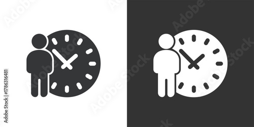 Timetable icon. Solid glyph series icon