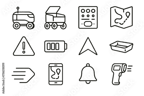 Alert icon icons app panel vector device notification delivery futuristic compartment speed