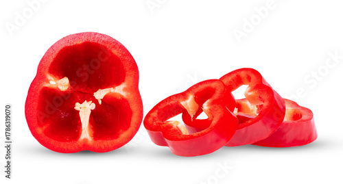red pepper isolated on transparent png ( image from camera )