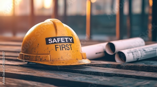 Safety helmet construction site