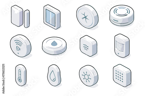 Detector flood carbon glass smart home sensor sensors monoxide vector motion light