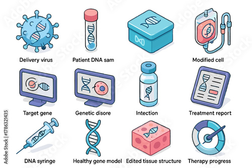 Monitor gene vector tracker icons tissue therapy box edited icon structure