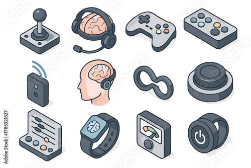 User device brain icon feedback command vector indicator interface transmitter controller computer