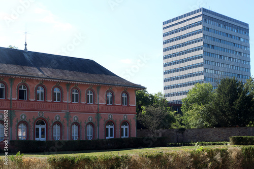 Historic and modern university buildings of the Karlsruhe Institute of Technology (Baden, Germany)