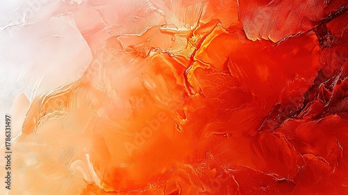 Fototapeta Naklejka Na Ścianę i Meble -  A close up of an orange and white abstract painting