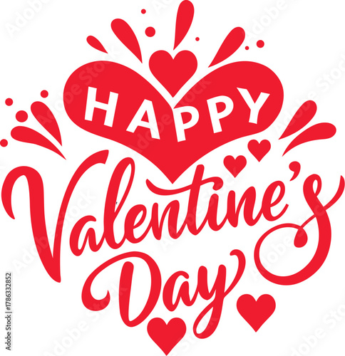 Happy Valentine’s Day Greeting Card – Red Heart Love Design