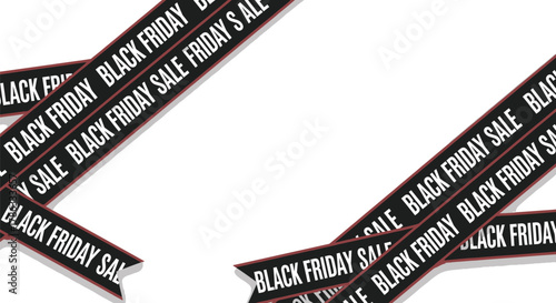 Black friday sale banner with tape