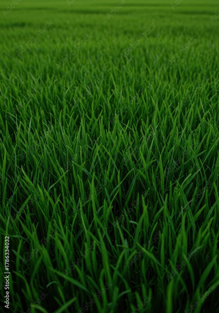 Obraz premium Dense green leafy herbage covering the agricultural field, providing essential fodder and vital nutrients for livestock grazing ,leaf ,thick ,simple