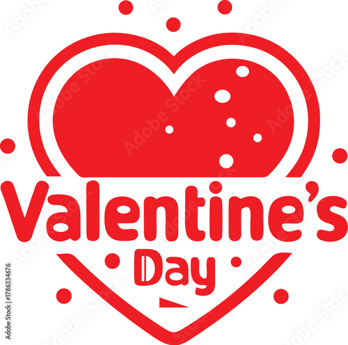 Happy Valentine’s Day Greeting Card – Red Heart Love Design