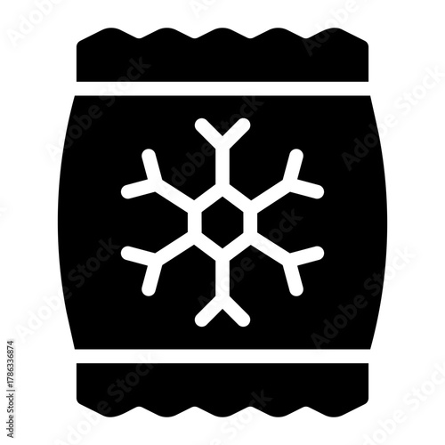 frozen food glyph icon
