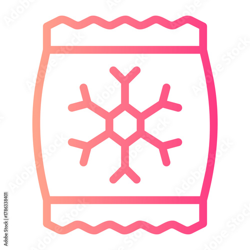 frozen food gradient icon