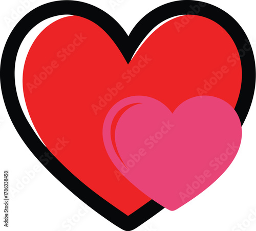 Love Shape – Red Heart Abstract Design for Valentine’s Day