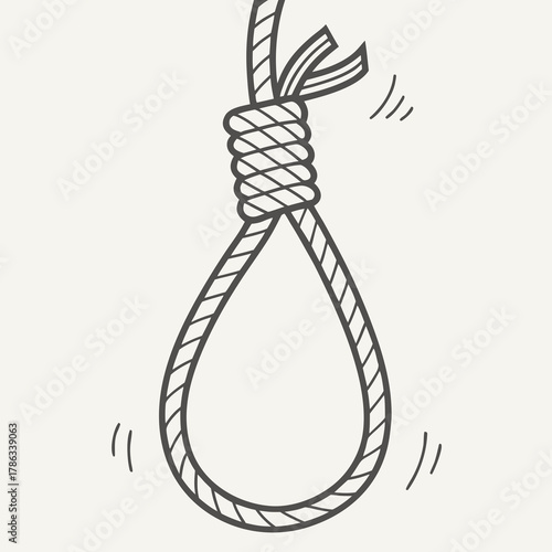 Rope Noose Illustration loop vector