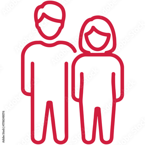 People Couple Icons, male female family relationship social connection communication symbol for community support human interaction and society concept design