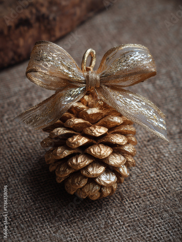 gold pine cone