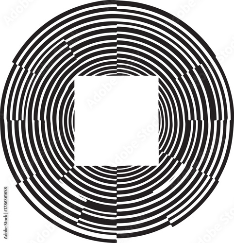 fingerprint vector illustration with circular spiral pattern design