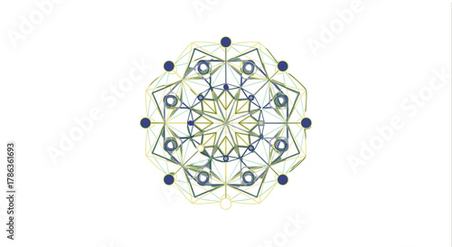 Sacred Geometry Mandala Symbol Ancient Mystical Pattern Isolated on Transparent Background For Spiritual Growth And Enlightenment