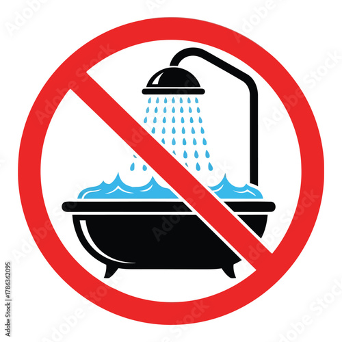 No shower sign
