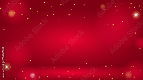 Vector Festive Red and Gold Background for New Year Party or Valentine's Day.