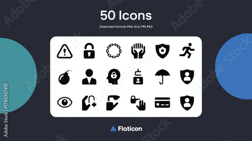 Security protection safety privacy icons collection lock
