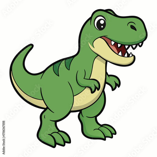 Trex clipart vector on white background