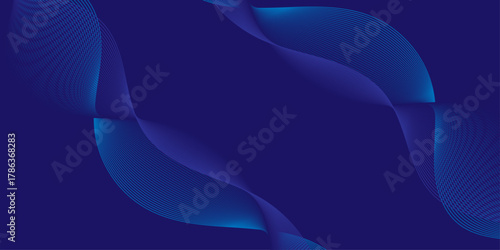 Vector wave digital blue gradient blend futuristic technology flow tech transparent line stripe energy connection web music and sound, beautiful dynamic smooth space texture background.	
