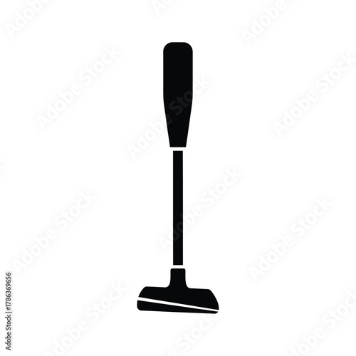 Φωτογραφία Black silhouette of a floor scraper tool cleaning