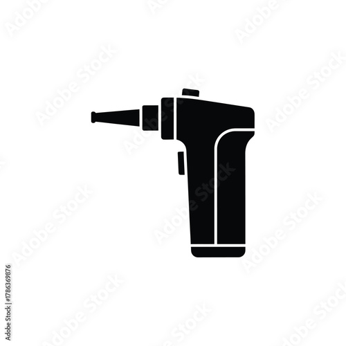 Black silhouette of a handheld torch lighter vector
