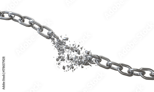 Metal chain breaking, 3d freedom and escape