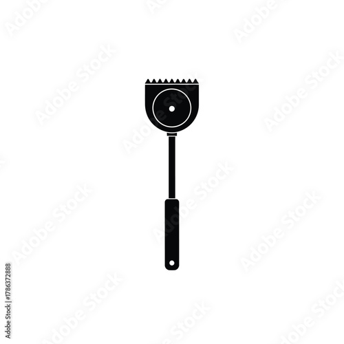 Black silhouette of a meat tenderizer tool kitchen