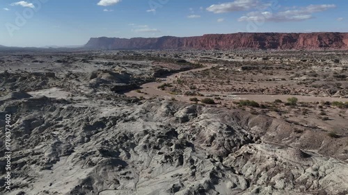 Drone Sunset View of Ischigualasto Desert