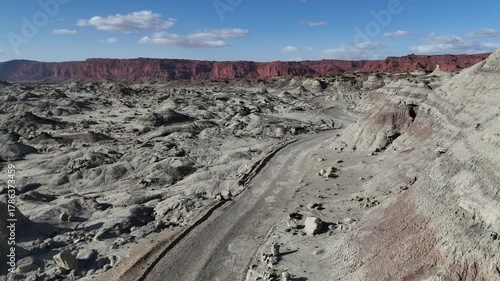 Drone Sunset View of Ischigualasto Desert