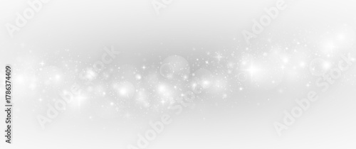 Glittering dust path in a fantasy spray with sparkle and light. Luminous star particles shimmer in a magical glow.