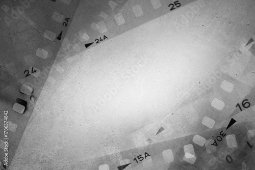 Film negatives grey background