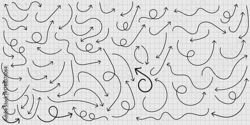 Artistic Arrow Collection Hand Drawn Arrows Doodle Arrows Vector Arrows Creative Directions Flowchart Elements Diagram