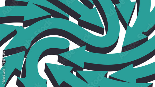 Dynamic teal arrows creating a modern, directional abstract design perfect for business presentations or marketing visuals with a forward-thinking message