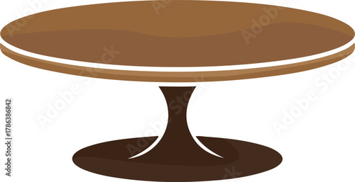 Round table isolated on transparent background