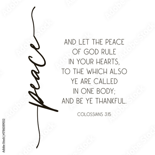 Colossians 3 15 Peace of God Scripture Quote