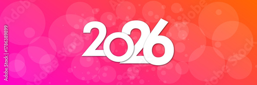 Happy new year - best wishes 2026 with colorful number. Perfect vector for poster banner greeting and new year 2026 celebration.