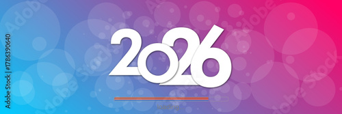 Happy new year - best wishes 2026 with colorful number. Perfect vector for poster banner greeting and new year 2026 celebration.
