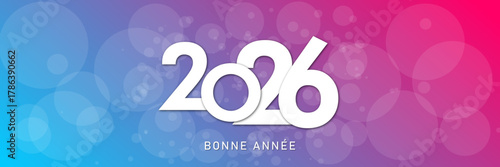 Bonne année - meilleurs vœux 2026 - vecteur pour affiche bannière salutation et célébration du nouvel an 2026.
