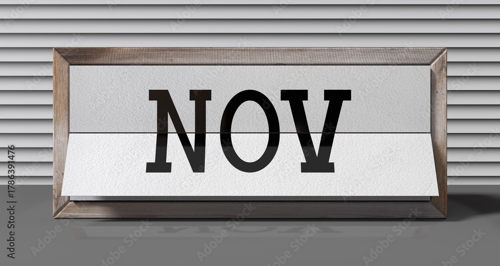 Obraz premium November - table calendar - 3D illustration