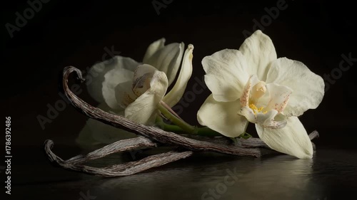 vanilla pods and flower