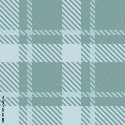 Classic plaid pattern in muted teal tones. Seamless design ideal for backgrounds, textiles, fashion, and creative projects requiring a timeless, refined texture.
