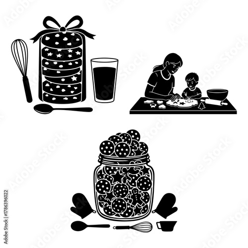 Cookie Day Shortbread and Sandwich Cookies Vector Pack